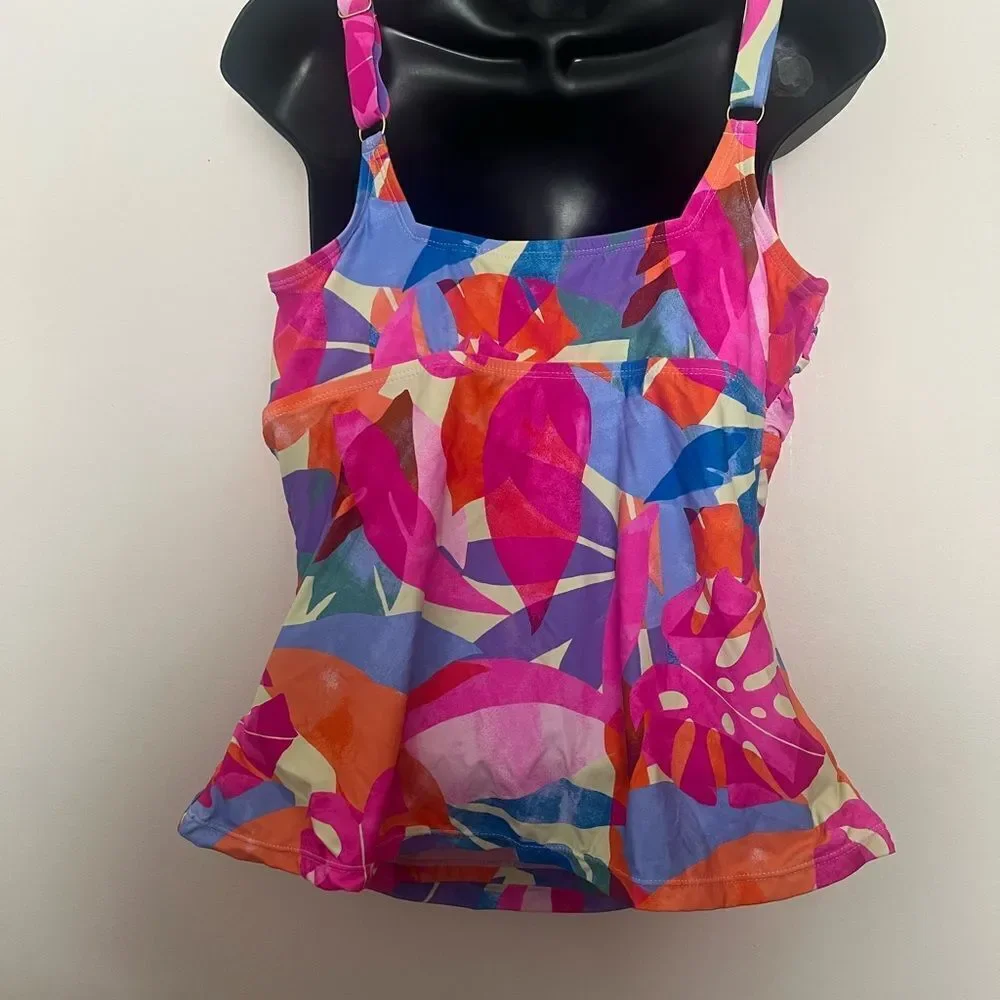 Catalina Colorful Floral Tankini Tank Top